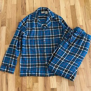 Vintage LL Bean Flannel 2 Piece Pajamas Bl…